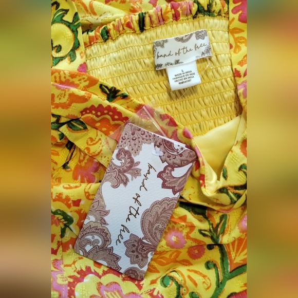 Price Is Firmband of the free Floral Maxi Dress Fuchsia Yellow Orange Pink Green - Picture 7 of 13